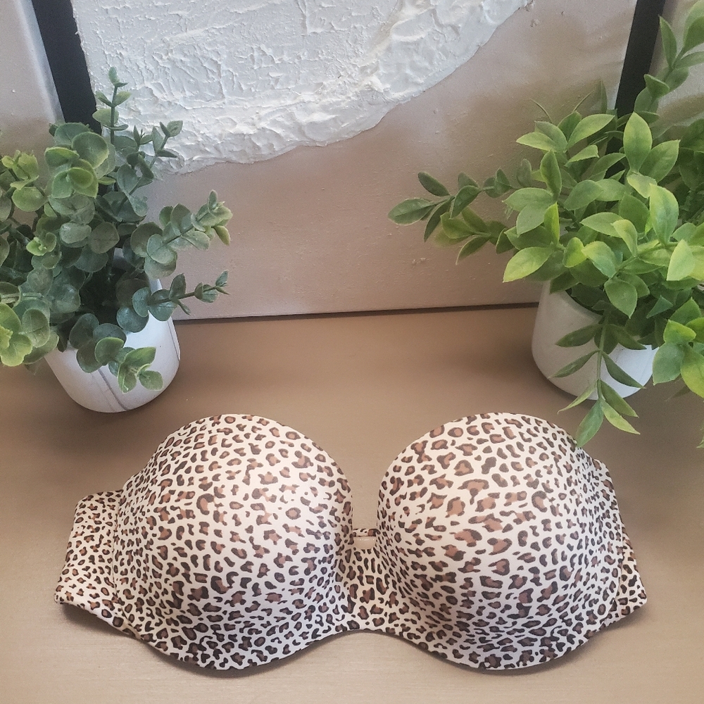 Warner's Animal Print Strapless Bra